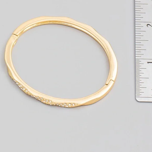 Fabulous Parisian Faux Diamonds Love Bracelet bangle stainless steel - Picture 4 of 4